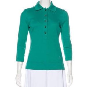 tory burch knit button up top